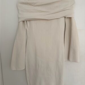 Chic Off-Shoulder Cream Sweater